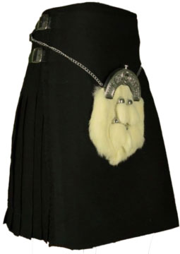 Mens Black Tartan Kilt